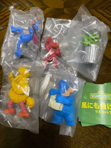 세서미 스트리트 바람에도 지지 않는 마스코트 피규어 가챠 5종 세트