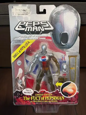 레어 PEPSI 프리 포즈 피규어 펩시맨 (콜라 버전)