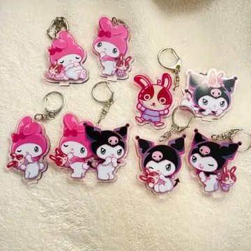 마이멜로디 쿠로미 우사삐이 우사미 아크릴 키링 컴플리트 세트