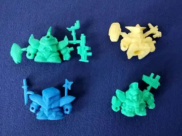 건담 지우개 SD 건담 지우개 미절단 4개 세트 큐베레이 겔구그 등