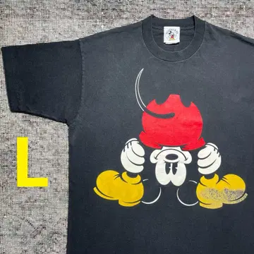 빈티지 90's 디즈니 미키마우스 엉덩이 엿보기 티셔츠