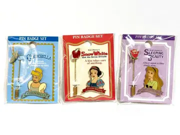 프린세스 핀 배지 세트 신데렐라 백설공주 오로라 공주