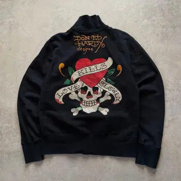 에드하디 지퍼 맨투맨 큐빅 블랙