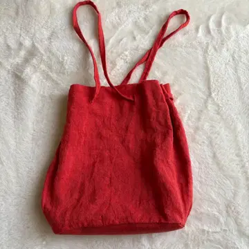 나카가와 마사시치 상점 린넨 햇볕 건조 복조리 백 2WAY 주홍색 오렌지