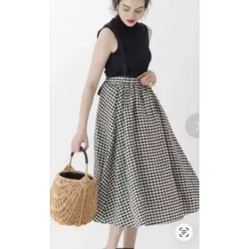 tsurubymarikooikawa 체크 롱 스커트