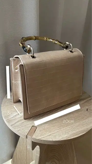 대나무 핸들 악어 엠보싱 스퀘어 백 입학식 졸업식 포멀