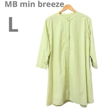 엠비 민트 브리즈 밴드 카라 셔츠 튜닉 라이트 그린 L