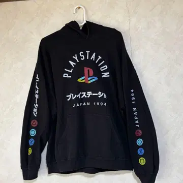 플레이스테이션 후드티 블랙 L