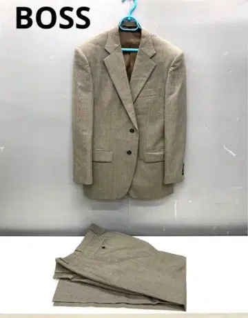 남성용 보스 BOSS 수트 상하의 셋업 베이지 계열