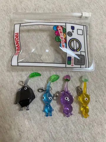 피크민 메지루시 액세서리 4개 세트 반다이 미니 파우치 포함