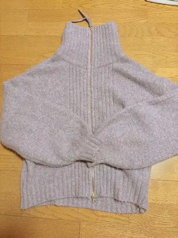 심플리시떼 simplicite 핑크 라벤더 니트 지퍼