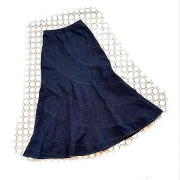 PINK HOUSE 데님 롱 스커트 머메이드 플레어 실루엣 S