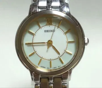 [ 작동품 ] SEIKO 여성용 손목시계 쿼츠 쉘 다이얼 실버 컬러