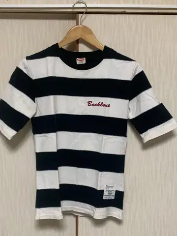 backbone 백본 두꺼운 원단 T 셔츠 체인 스티치 보더