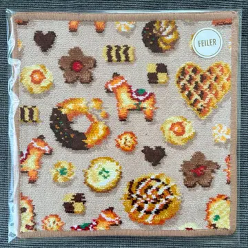 새상품 페이러 손수건 피카타임 베이지 x 베이지 FEILER