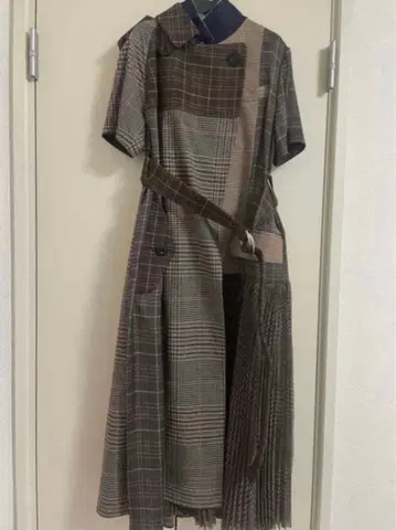 [ 미사용 새상품 ] sacai 드레스 원피스 체크