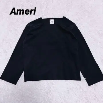 Ameri Vintage 어깨 절개 상의 티셔츠 네이비