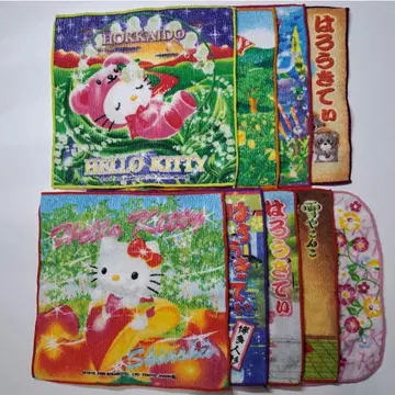 [ 헬로키티 ] 지역 한정 키티 미니 타월 9개 세트