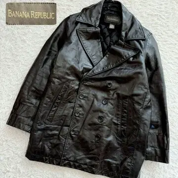 BANANA PUBLIC 천연 가죽 더블 가죽 자켓 카 코트