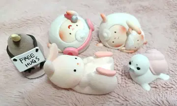 플로키 소재 피규어 마스코트 블라인드 토이 POPMART 가챠