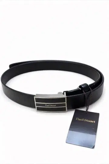 미사용 Paul Stuart 벨트 105cm 블랙 천연 가죽 일본제