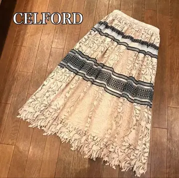 CELFORD 레이스 디자인 스커트