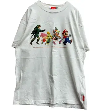 닌텐도 캐릭터 티셔츠 화이트 M 마리오 젤다 동물의 숲 [ 2585 ]