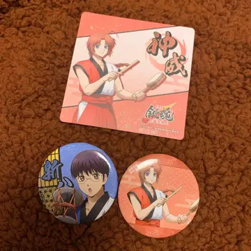 은혼 요시와라 염상 캔뱃지 코스터 카무이 시무라 신파치