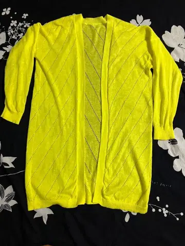 팔라스 팰리스 면린넨 세미롱 기장 가디건