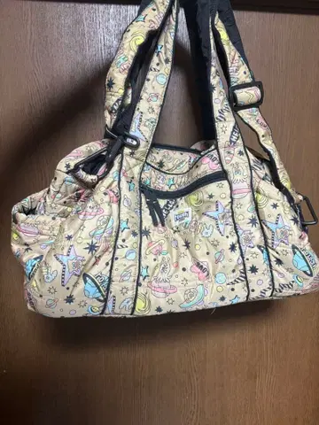 러프 보스턴백 우주 패턴 여성용