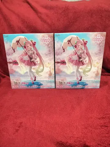 벚꽃 미쿠 AMP+피규어 벚꽃 드레스 Ver 2체 세트