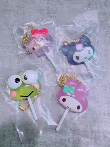 산리오 컬러풀 캔디 참 세트 키티 마이멜로디 쿠로미 개굴씨