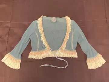 ozz angelo 레이스 포함 블루 가디건