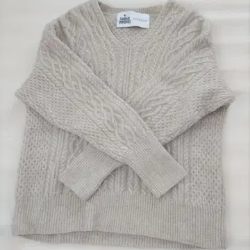 그린 라벨 릴랙싱 해밀턴 케이블 짜임 V넥 스웨터