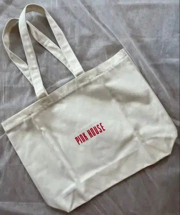 PINK HOUSE 핑크하우스 미사용 로고 토트백 화이트