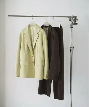 anuke 오버 테일러드 재킷 셋업 크림