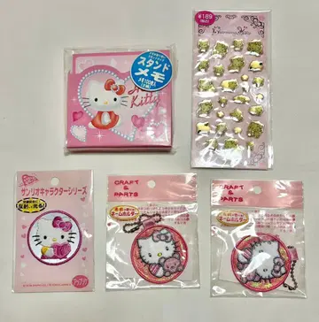 헬로키티 챠미키티 메모장 와펜 키링 씰