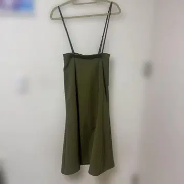 N. 서스펜더 부착 머메이드 스커트 카키 그린