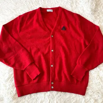 IZOD 아이조드 가디건 빨간색 원포인트 로고