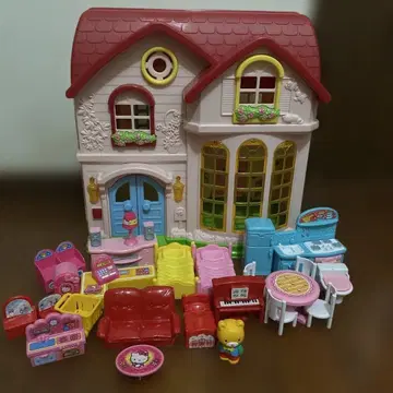 헬로키티 인형의 집 세트 레트로 레어 키티의 집 작동 확인 완료