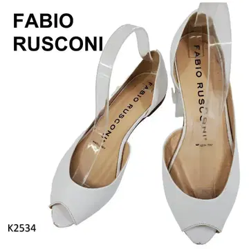 파비오 루스코니 오픈토 세퍼레이트 천연 가죽 가죽 플랫 EU36