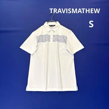 트래비스 매슈 반팔 피케 셔츠 블랙 베이지 남성용 이시카와 료 S