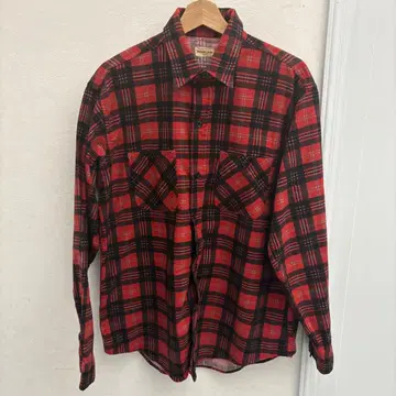 SUGAR CANE 슈가케인 체크 무늬 플란넬 셔츠 남녀 공용 카메카지