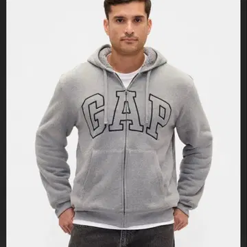 GAP 갭 릴랙스핏 GAP 로고 보아 안감 집업 후드티