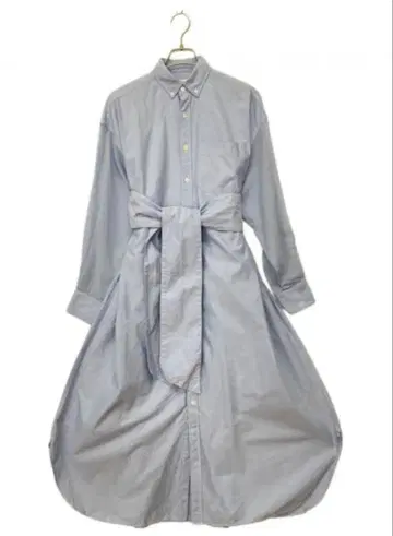 HYKE 셔츠 원피스 블루 사이즈 1