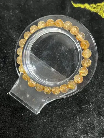 골드 루틸 쿼츠 7.5mm 팔찌