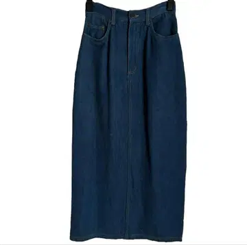 PASSION 데님 롱 스커트 백 슬릿