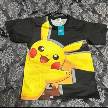 포켓파크 칸토 한정판 T셔츠 피카츄 L 사이즈 블랙 택 포함 1