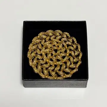 MONET 모네 브로치 골드 빈티지 밧줄 무늬