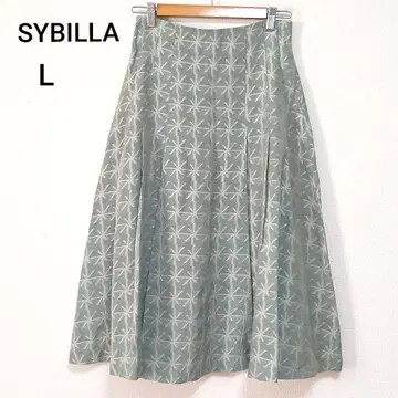 Sybilla 시빌라 자수 플레어 스커트 L